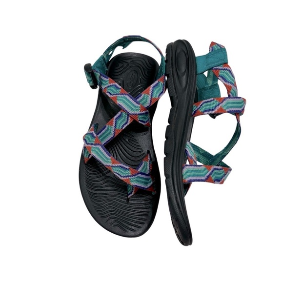 Chaco Z/Volv 2 Sport Sandal Candy Mint Green/ Purple/Orange Women's Size 8‎ - Picture 1 of 9